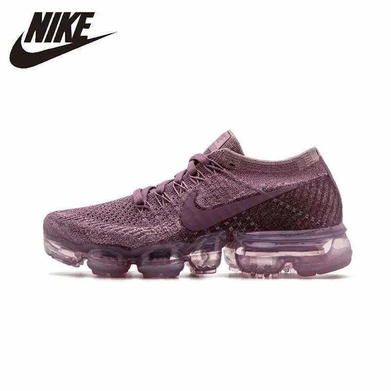 NIKE Official Air VaporMax Flyknit Women's Running Shoes Breathable Sport Comfortable Sneakers 849557-500 NIKE Official Air VaporMax Flyknit Women's Running Shoes Breathable Sport Comfortable Sneakers 849557-500
