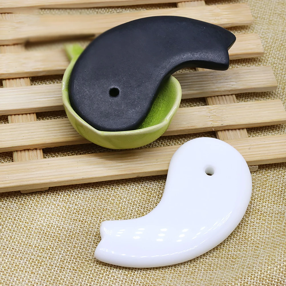 2 шт. Guasha Board Yin Yang ручной работы Beauty Tai Chi массажер для лица пластина массажа