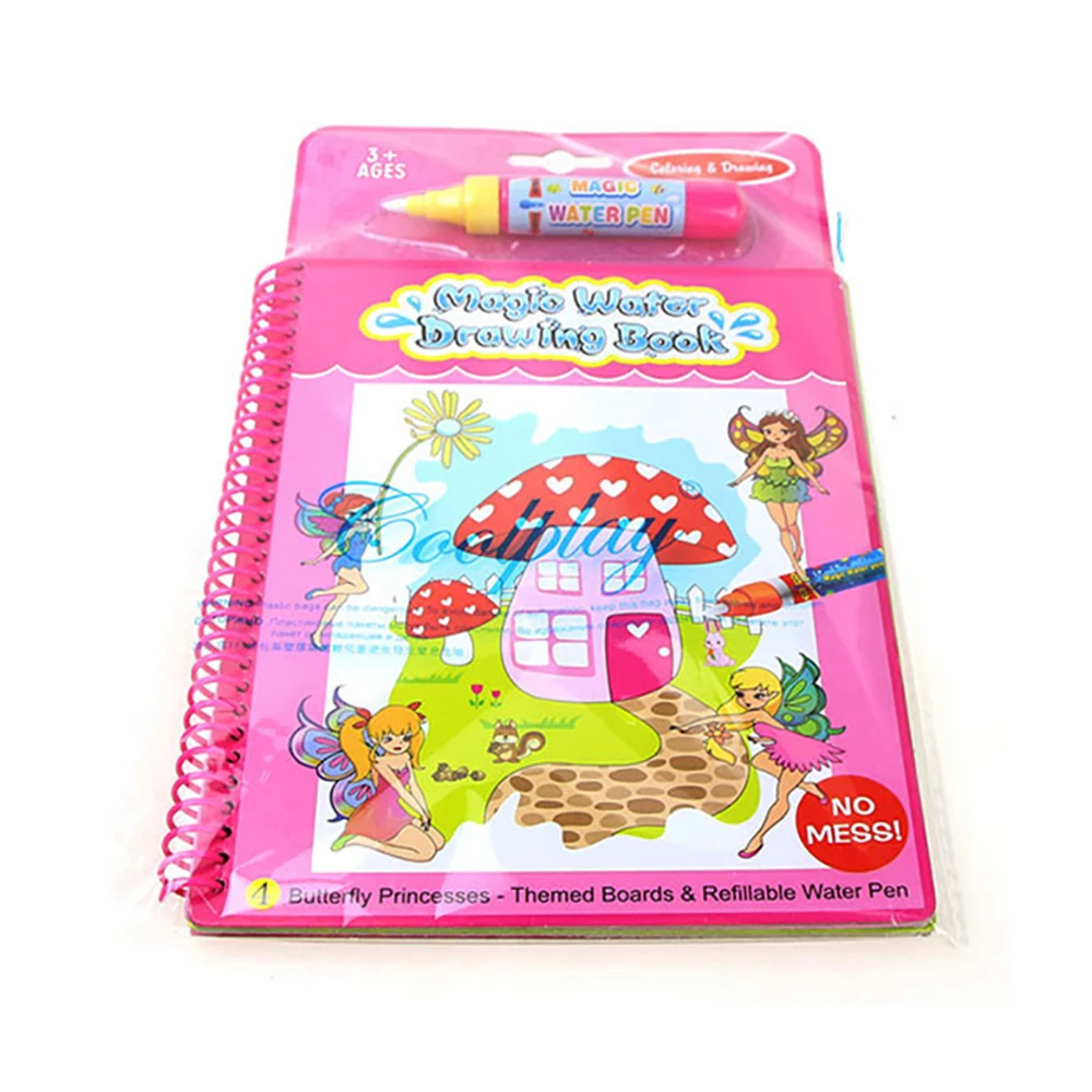 Цветная книга для рисования с ручкой, рисунок животного, растение, многоразовая книга для рисования, Детская обучающая доска для рисования