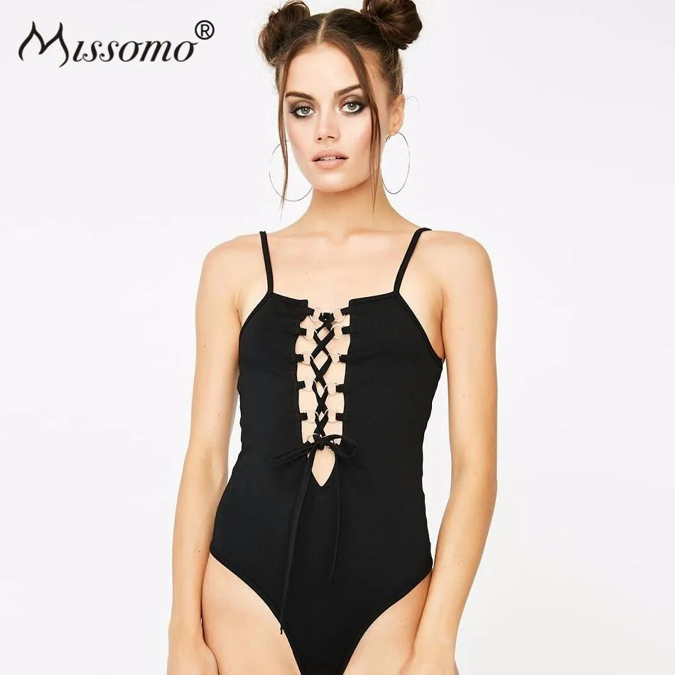 Missomo One Piece Women Sexy Lace Overall Modis Bodysuit Top Body Plus