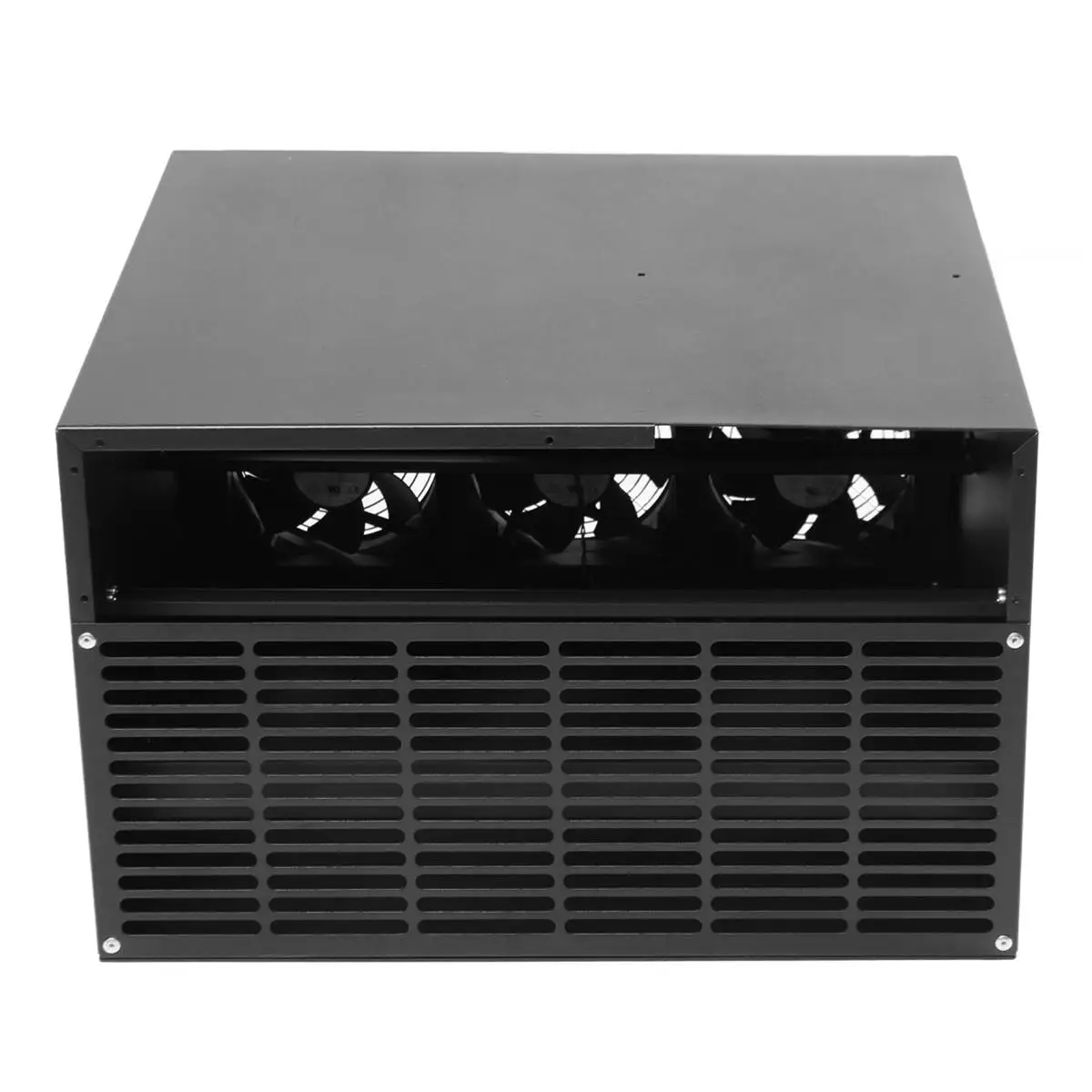 6 GPU 3 Fans Open Air BTC Coin Miner Minning Case Miner Mining Frame Case Mining Rig Case with 3 Fans New Arrival 2019