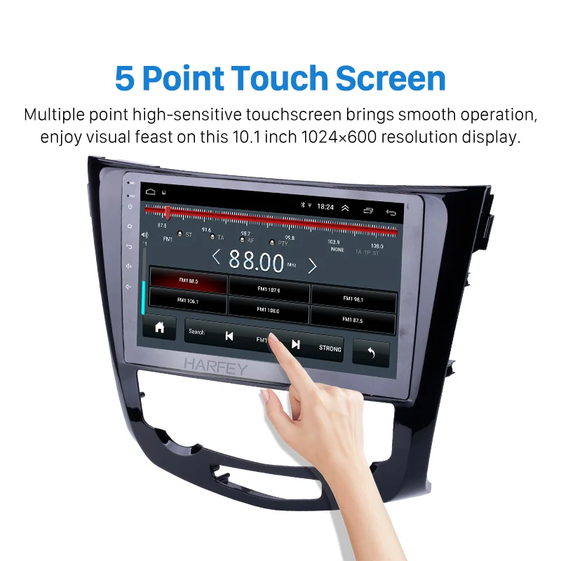 Sale Harfey 10.1" Android 8.1 Radio for Nissan QashQai X-Trail 2014 Bluetooth car multimedia player GPS System 3G WiFi TV Mirror 2