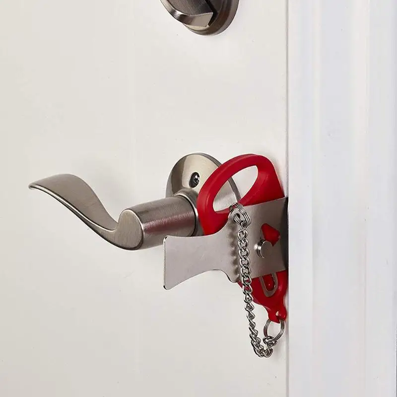 

New Portable Hotel Door Lock Locks Self-Defense Door Stop Travel Travel Accommodation Door Stopper Door Lock Dropship