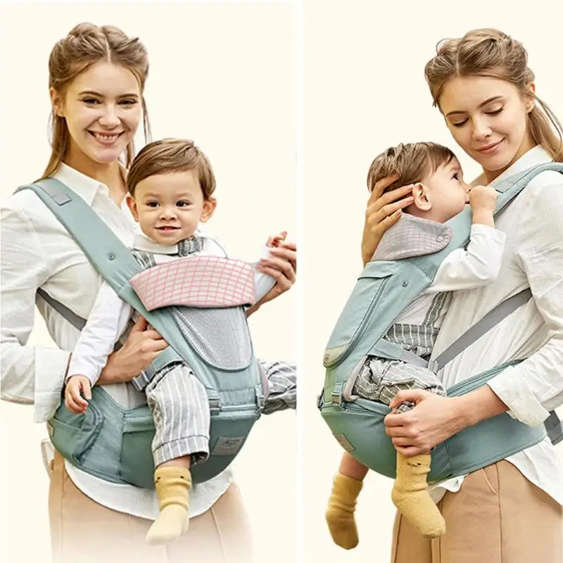 

Ergonomic Baby Carrier Infant Baby Hipseat Carrier Front Facing Ergonomic Kangaroo Baby Wrap Sling Backpack for Baby 0-36M