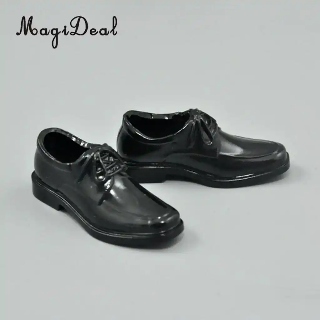 1 Pair Black Lace Up SHOES 12 inch Males//Mens Action Figure Body Accessories