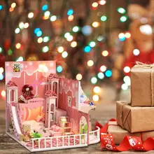 Мечта кукольный дом Миниатюрный Пыльник Cover3D кукольный домик с деревянная мебель для дома мебель игрушки для детей Подарки