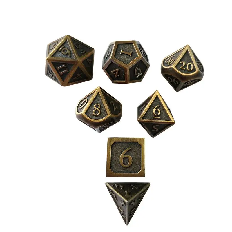 2018 جديد 7 قطع ل الزنزانات & التنينات 7 قطعة/المجموعة مبتكرة RPG النرد D & D المعادن مجموعة نرد الترفيه لوازم الألعاب القمار