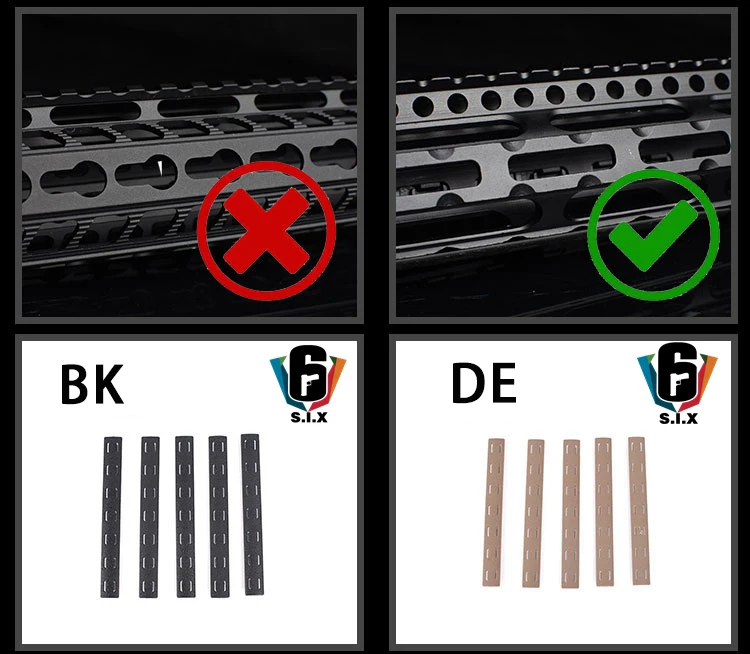 Тактический BCM M-Lok Панель комплект для M-lok Handguard Пикатинни крышка 5 шт./компл