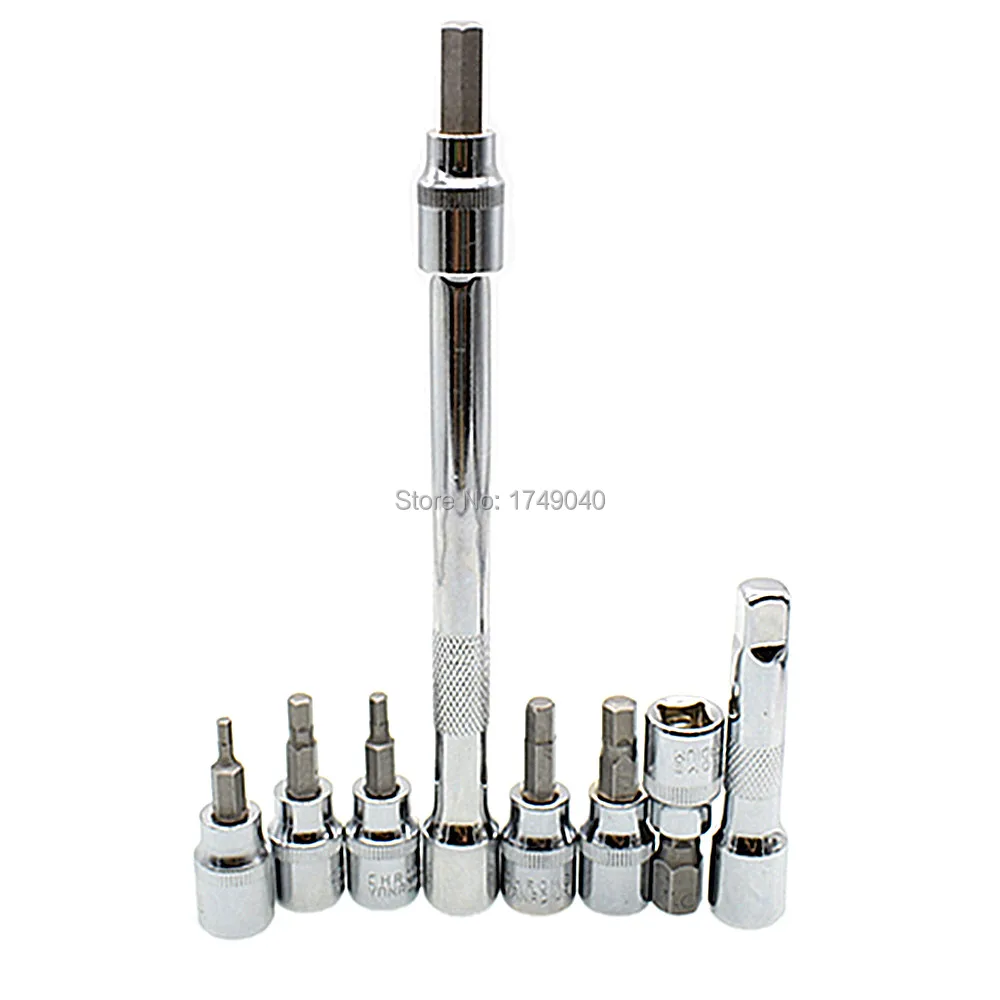 7pc 3/8" Square Drive Hex Bit Socket Impact Screwdriver Socket H3 to