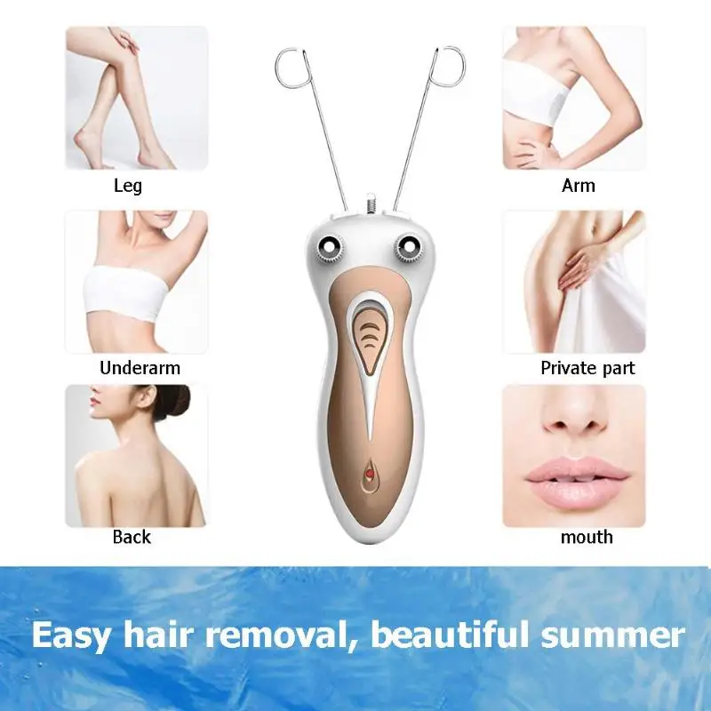 

Portable Female Facial Epilator Depilation Electronic Parts Hair Removal Photoepilator Thread Epilator Shaver
