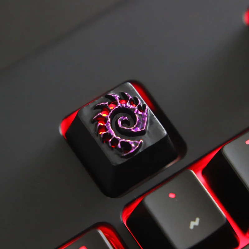 

1 piece Zinc Aluminium Alloy Backlit Key Cap For Mechanical Keyboard Starcraft 2 SC2 Zerg Stereoscopic relief keycap R4 Height
