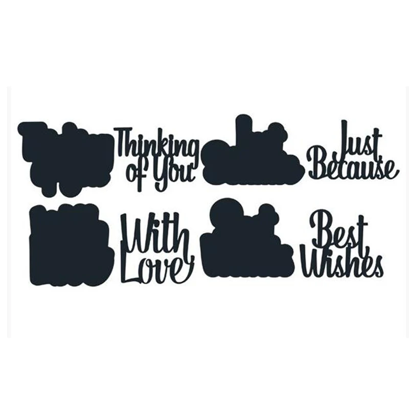 

Hamyho Best Wishes Greeting Word Metal Cutting Dies for DIY Scrapbooking Embossing Decorative Craft dies Card Making cuting dies