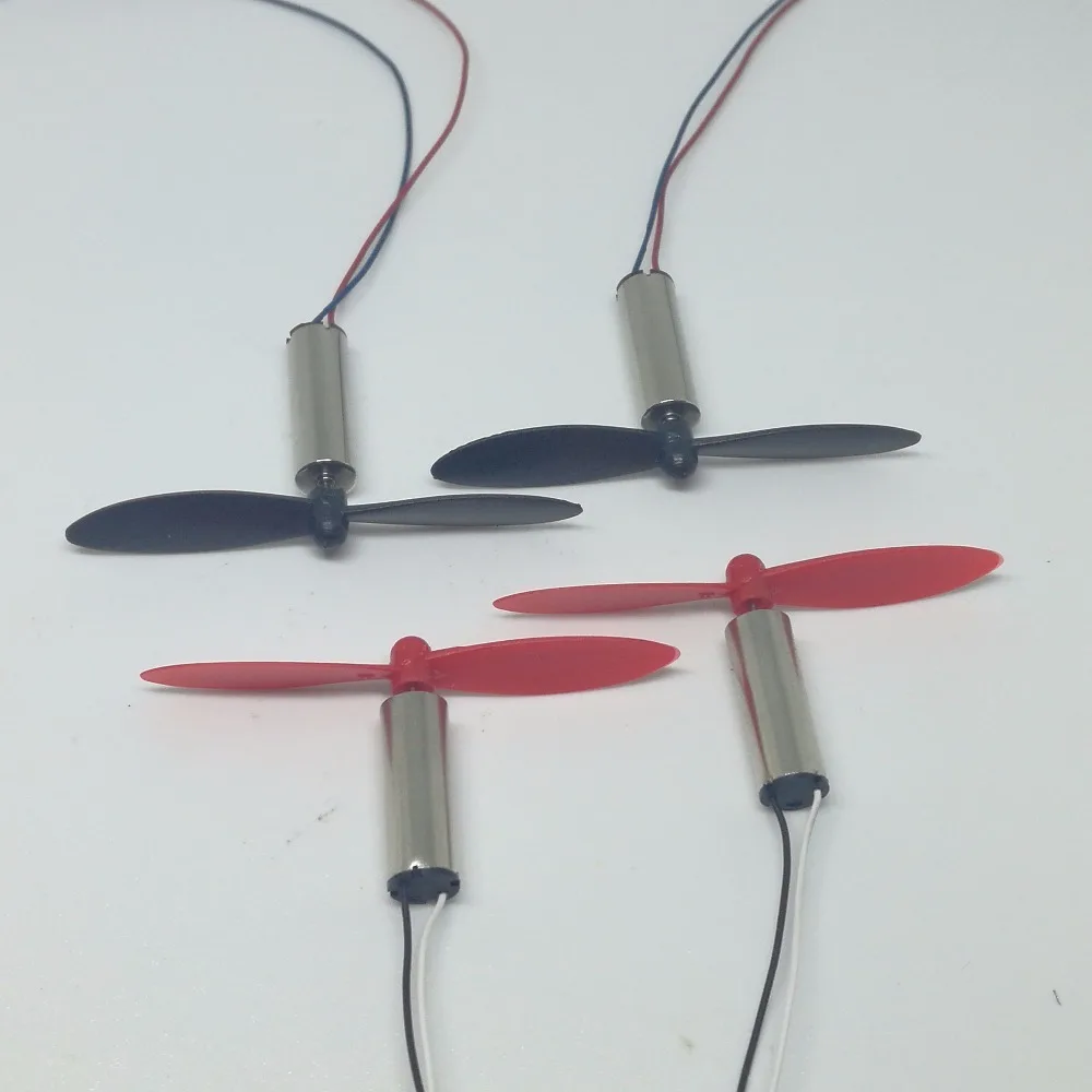 4 шт. микро 720 безсердечный двигатель для вертолета DIY 3.7VDC 45000 об/мин 7*20 мм+ 2 положительных пропеллера+ 2 обратных пропеллера 55 мм