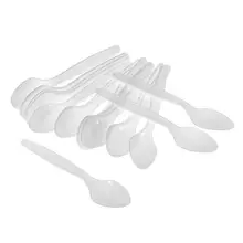 Disposable Spoon Tableware Plastic Transparent Kitchen 60pcs Utensils Food-Grade PP