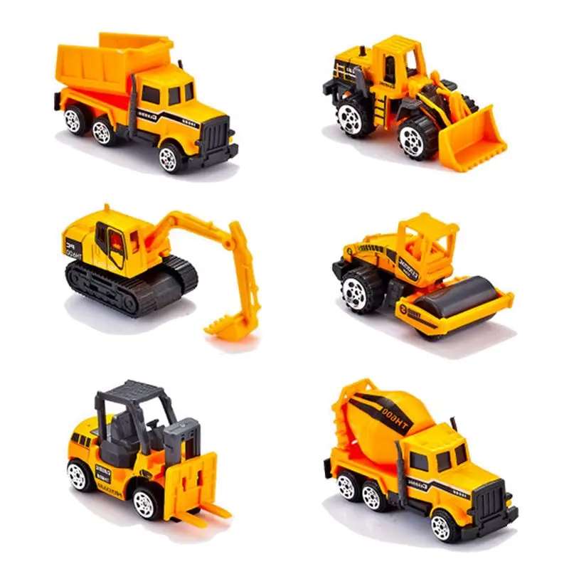 

1:64 Metal Diecast Engineering Toy Vehicle Alloy Mini Engineering Car Model Car Toy Dump Truck Forklift Excavator Play Set Gift