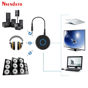 

3.5mm Jack Wireless Bluetooth 5.0 Music Transmitter Audio Adapter for TV Computer Notebook Launch Audio to Headphones Speakers