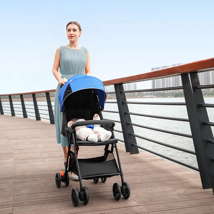 

Xiaomi Youpin Baby Stroller 360-Degree Front Wheel Lightweight Folding Stroller 5-Point Seat Belt Waterproof Canopy Strollers