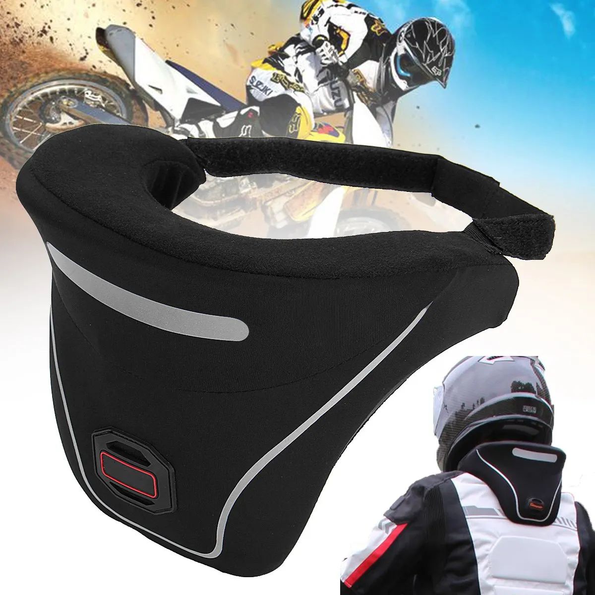 

Motorcycle Neck Protector Motocross Off Road Racing Protective Neck Brace Long Distance Riding Reduce Riding Fatigue