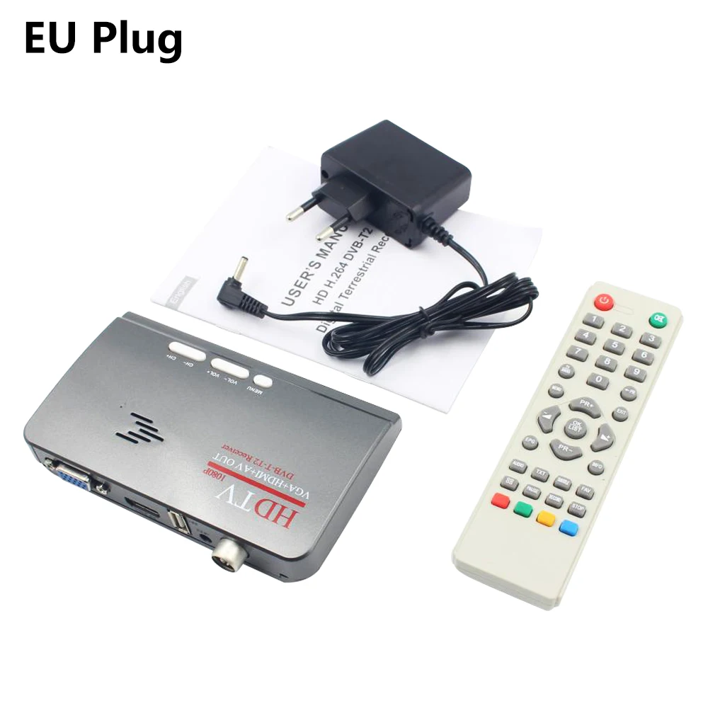 2018 Новый Цифровой HDMI DVB T/T2 dvbt2 ТВ VGA модный ресивер конвертер|Кабели HDMI| |
