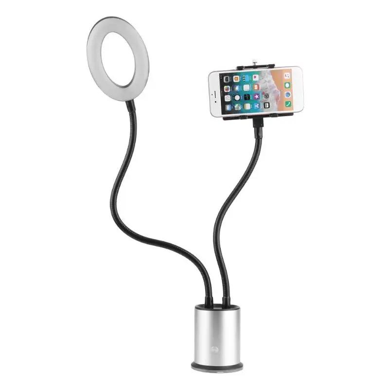 

ALLOET 2 in 1 Cell Phone Holder Stand with Selfie Ring Light Video Light Annular Lamp for Live Stream for iPhone Android