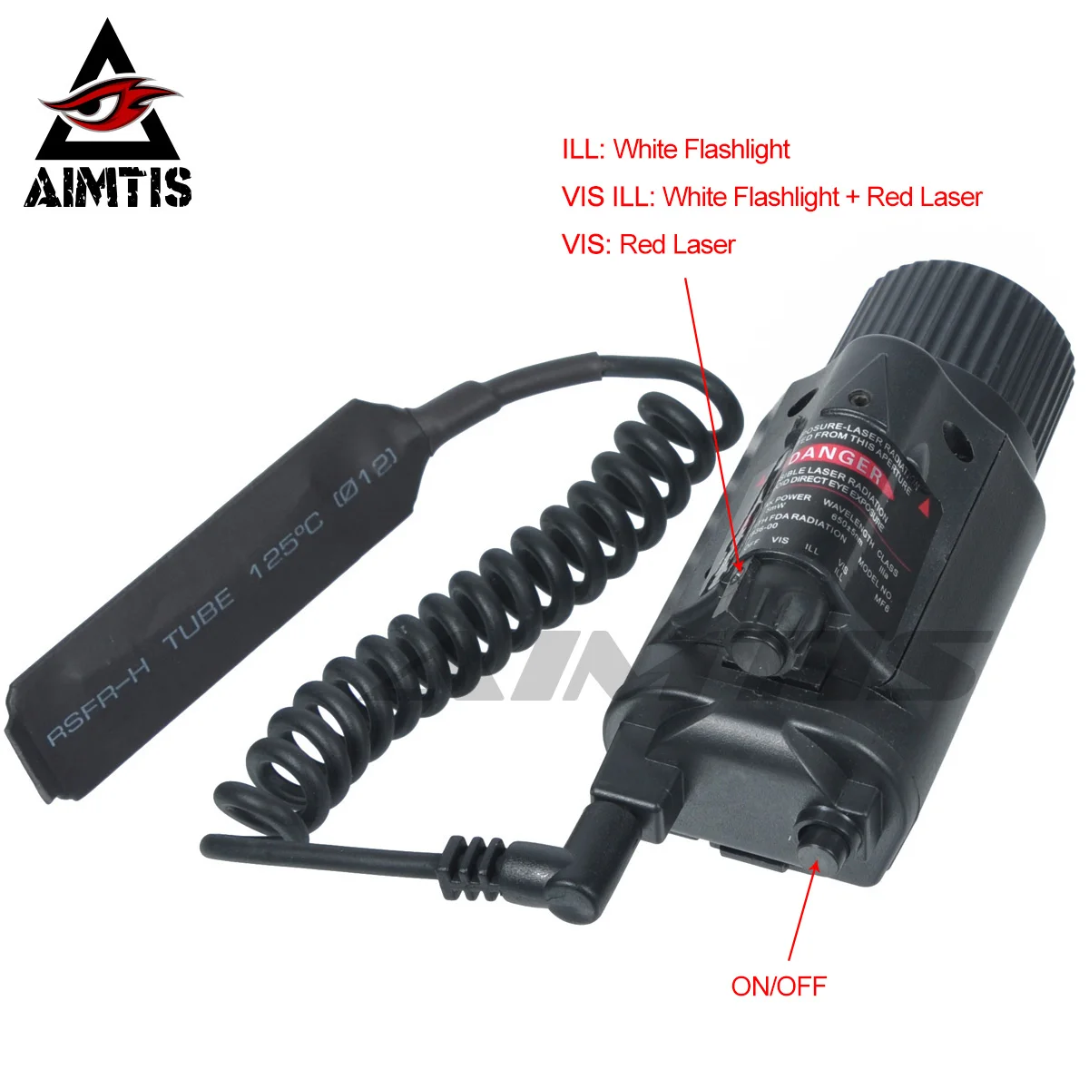 Лазерный фонарь AIMTIS Glock для охоты быстросъемный комбинированный тактический