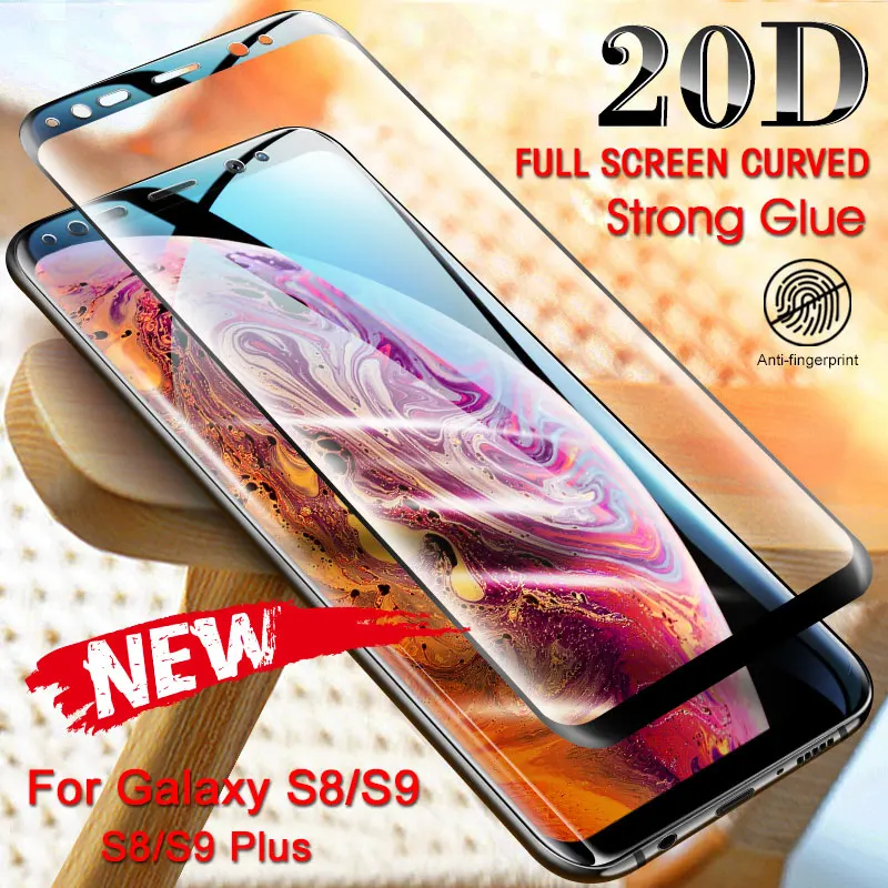 20D Curved Screen Protector Glass For Samsung Galaxy s9 s8 plus s7 Note 8 9 Tempered Glass For Samsung s7 s6 Edge s9 Full Glass