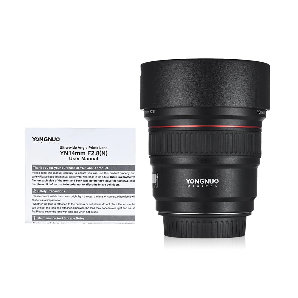 YONGNUO 114 градусов ультра-широкоугольный объектив YN14mm F2.8 Авто/ручной фокус YN14 f2.8 угол для Canon DSLR камеры