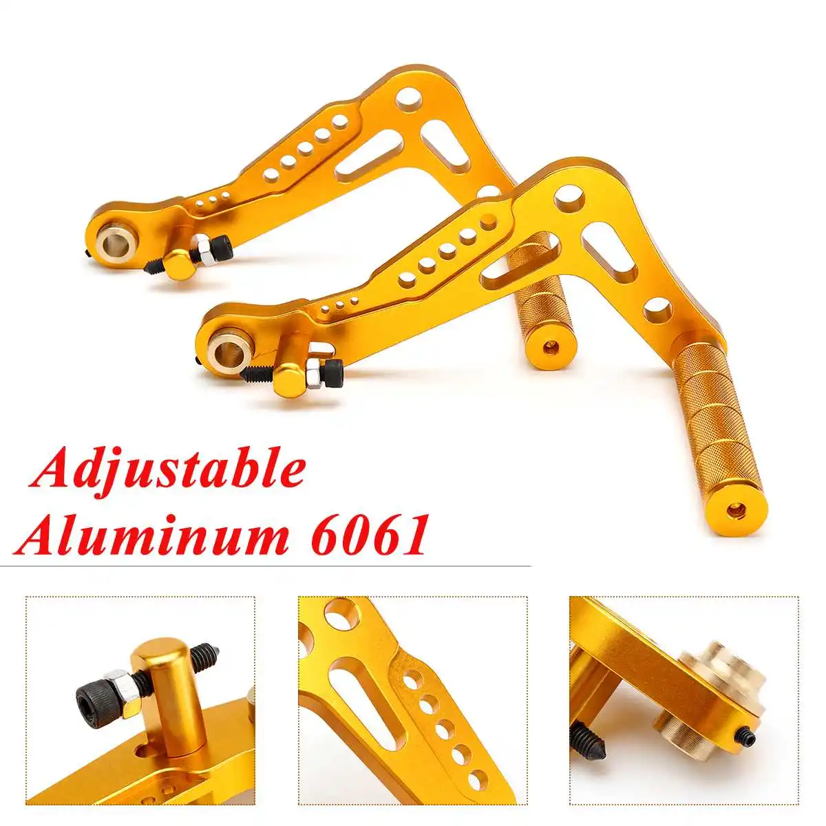 2Pcs Universal Go Kart Racing Pedals Billet Aluminum CNC Brake And