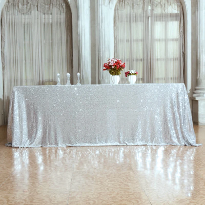 

60/80/100CM Sequin Glitter Tablecloth Table Cloth Cover For Wedding Event/Party