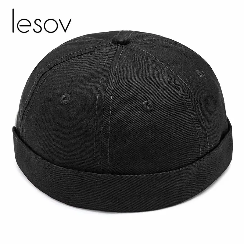 Lesov Unisex Cotton Beanie Hat Skull Caps Men Women Retro Crimping