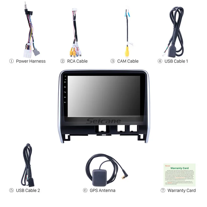 Excellent Seicane 10.1 inch Car Radio For 2016 2017 2018 Nissan Serena HD Touchscreen Android 8.1/9.0 Head unit GPS Navi AUX Rear camera 3
