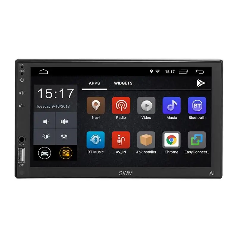 

SWM Car Stereo MP5 Player With Camera 7in 2Din Quad-core Android 8.1 GPS Navi WiFi RDS FM AM Radio U Disk BT4.2 Head Unit