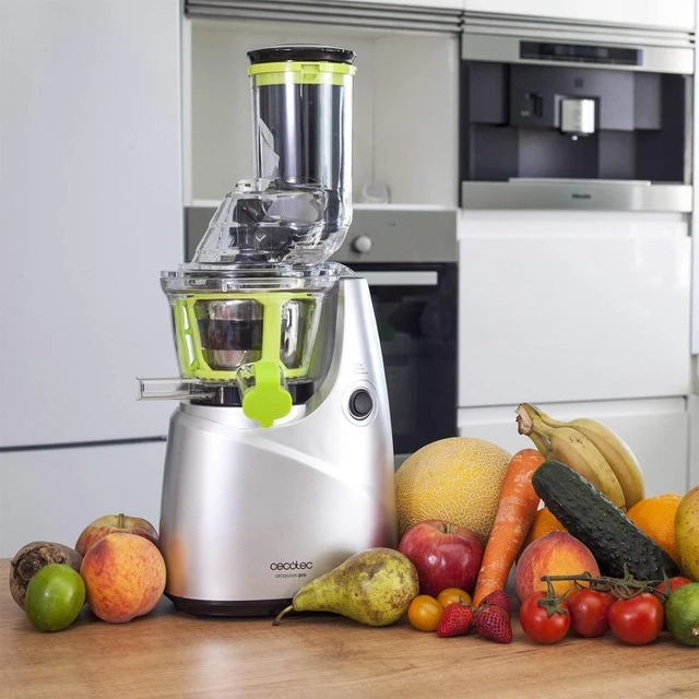 Cecotec Cecojuicer Pro Licuadora Prensado en Frío 250W Mantiene Propiedades  Naturales de Frutas y Verduras con