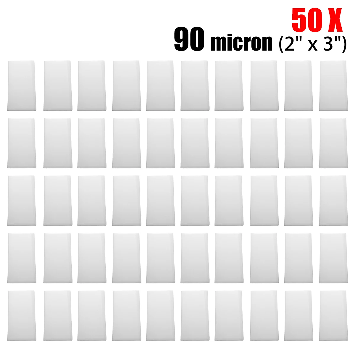 

KiWarm 50Pcs 2x3 inch 90 Micron Rosin Nylon Screen Bags Heat Press Rosin Filter Bags For DIY Craft Supplies