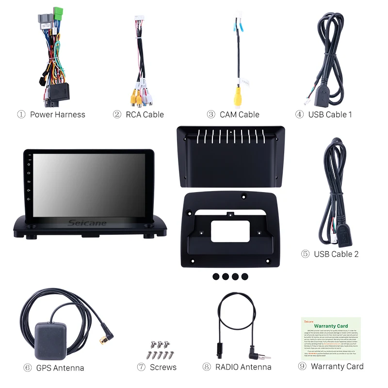 Best Seicane 9" 2GB RAM Car GPS Multimedia Player Android 8.1 for Volvo XC90 2004 2005 2006  2007-2014 support WIFI SWC Mirror link 3