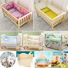 5 шт., Комплект постельного белья для малышей 120x65 см, мягкий хлопковый матрас с объемной подушкой, для новорожденных, кроватки, кровати, бампера, протектор для детей, малышей