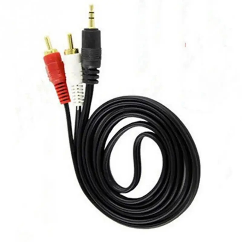 3.5mm Aux Auxiliary Cable, To AV 2 RCA Stereo Music Audio Cable For MP3