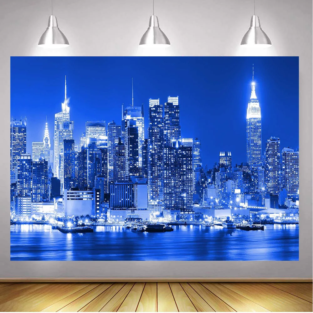 Empire State Building New York City Manhattan Skyline At Night