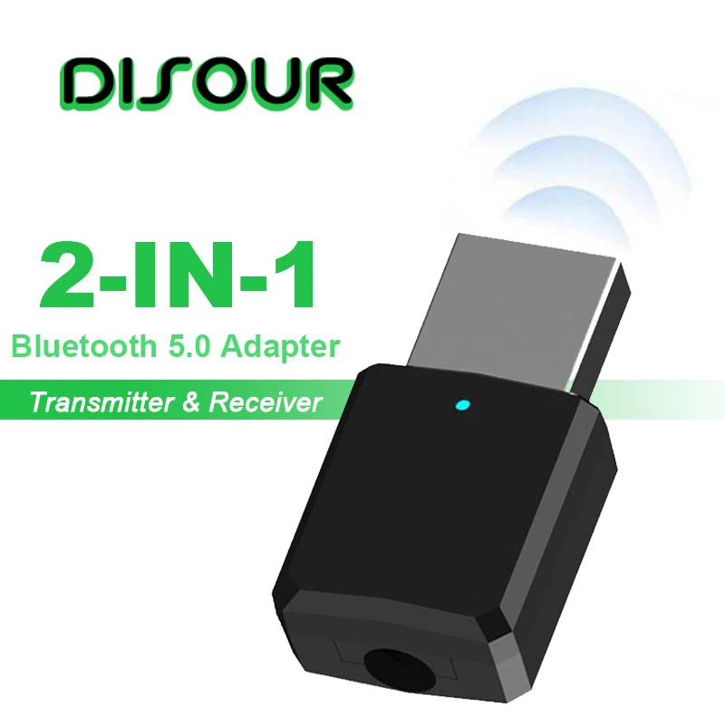 Bluetooth 5 0 аудио приемник DISOUR передатчик 2 в 1 беспроводной адаптер 3 мм AUX стерео для