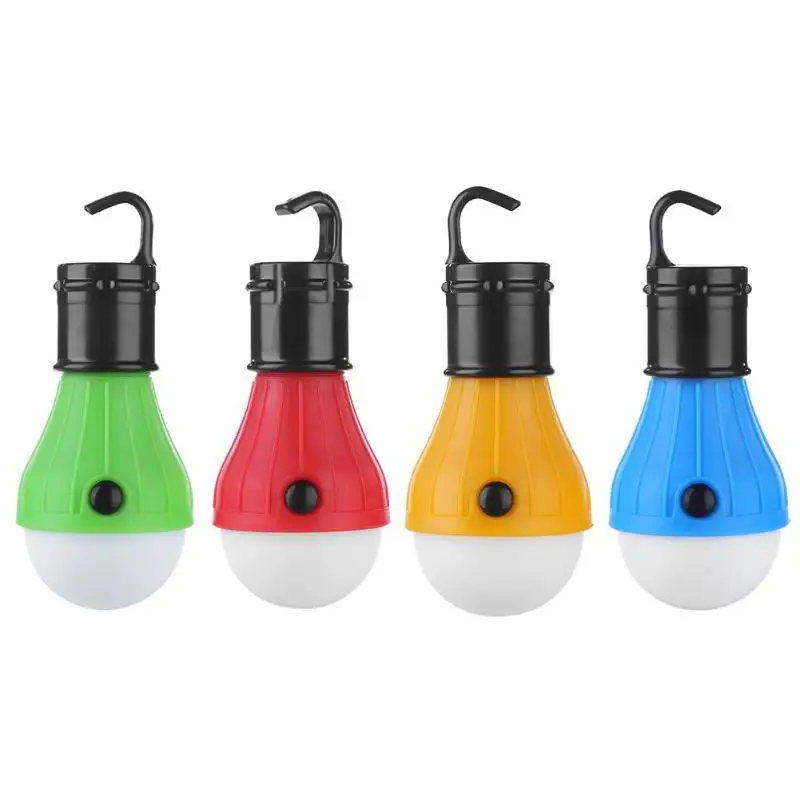 

Mini Portable Lantern Tent Light Emergency Lamp Waterproof Hanging Hook Flashlight For Camping 4 Colors Use 3*AAA LED Bulb