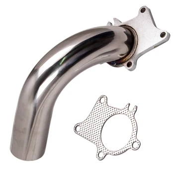

Universal 2.5" 64mm Downpipe 90 Degree T3/T4 T04E Turbo 5-Bolt Flange New