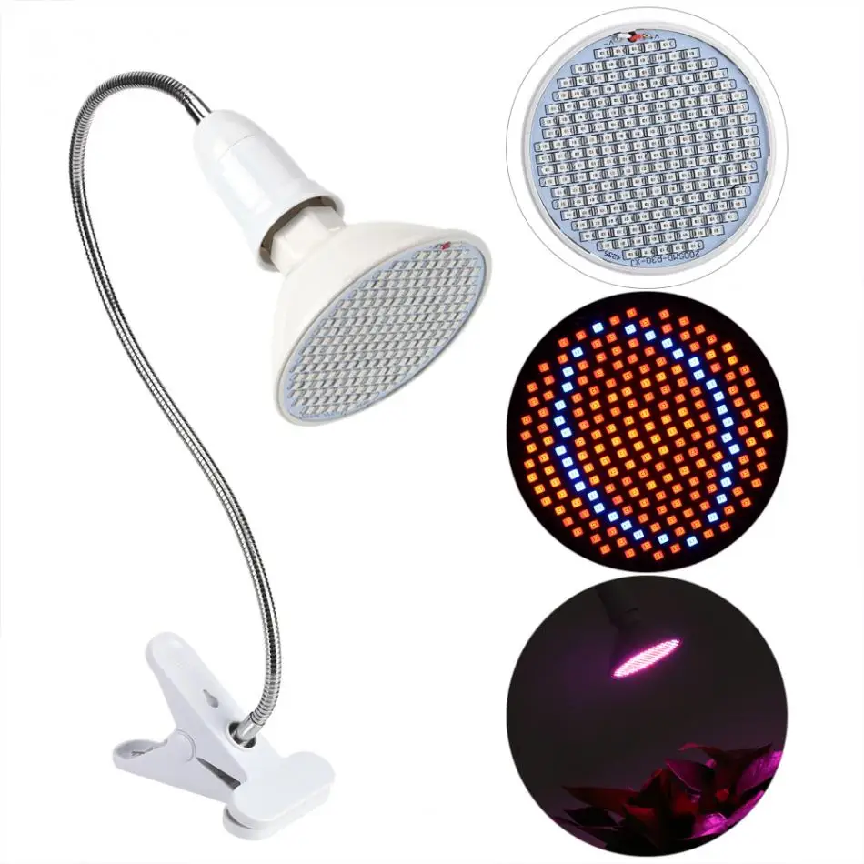 

200LED Grow Light Lamp Bulbs Flexible Desk Clip Plant Grow Light Indoor Plants Flowers Lamp Grow Light Bulb Hot Sale