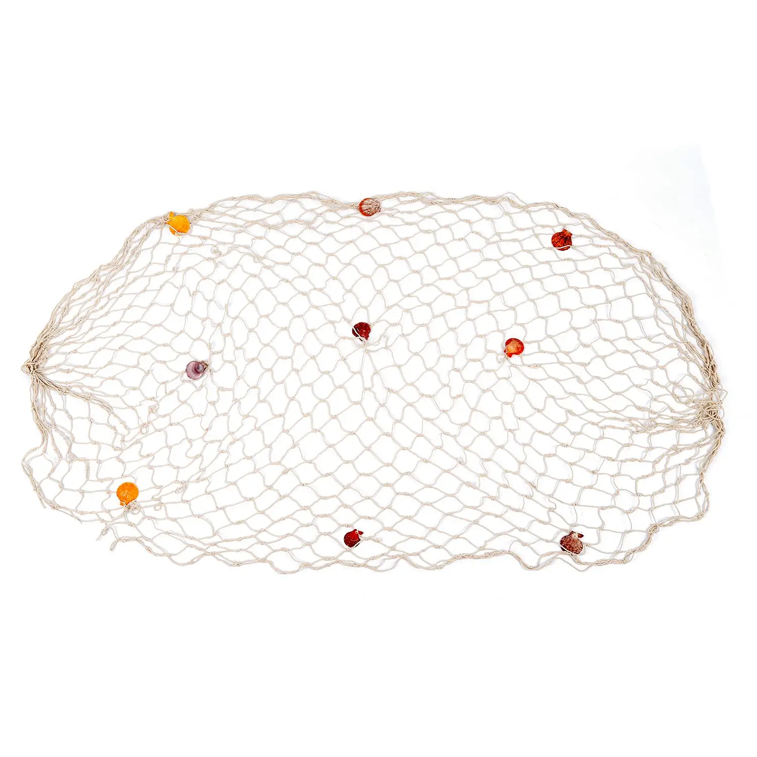 Fishing Net Beach Party Sea Shells Bar Home Wall Ceiling Decor - White Fishing Net Beach Party Sea Shells Bar Home Wall Ceiling Decor - White