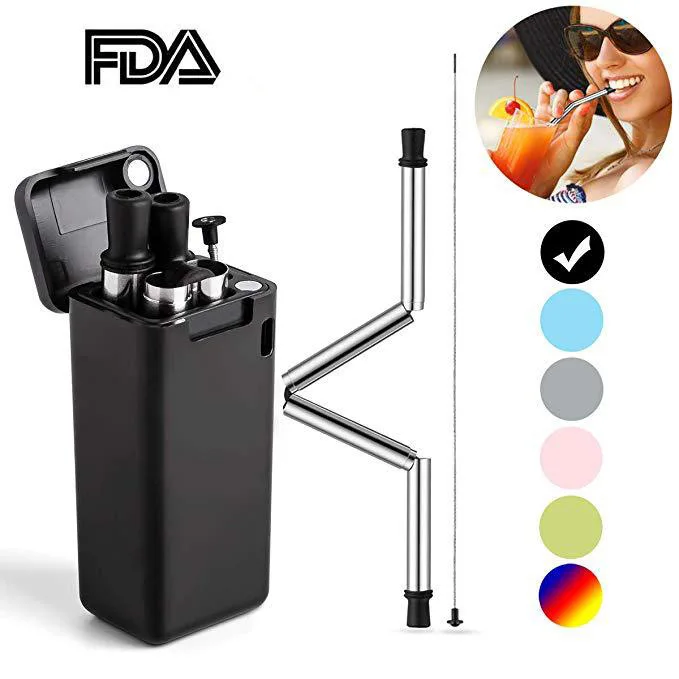 

Final Folding Straw Foldable Straw Can Repeat "with Environmental Protection Stainless Steel Straw Food Grade
