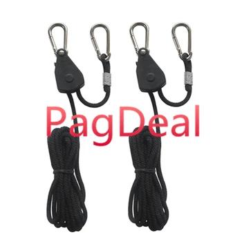 

One Pair 2 Rope Ratchet Heavy Duty Grow YOYO Light Hanger 2pc Adjustable Hangers Hydroponics Grow Tent ccessories