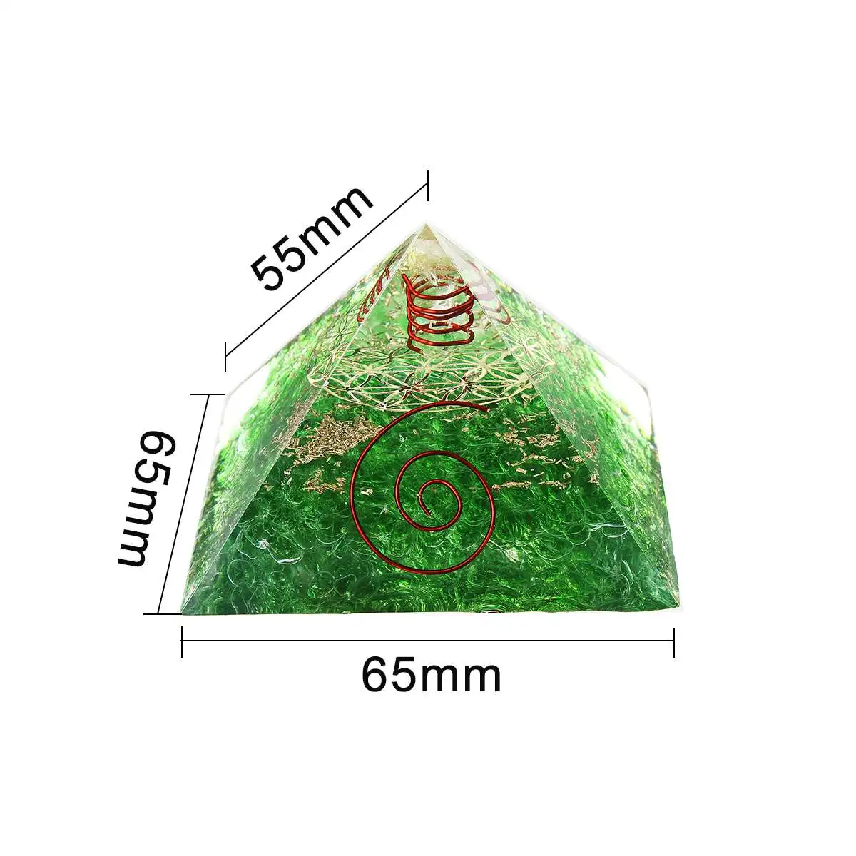 6,5 см Halo Energy конвертер Orgonite пирамида, символизирующая Любовь приносит удачу Смола украшения Ремесло orgone счастливые подарки