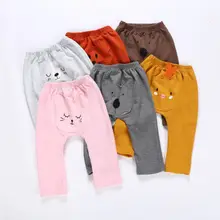 Pudcoco/штаны с медведем для новорожденных мальчиков и девочек, милая одежда с героями мультфильмов, длинные штаны, детские леггинсы, штаны