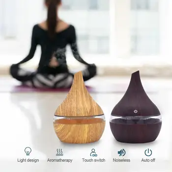 

300ml Home USB Wood Grain Air Humidifier Mini Ultrasonic Humidifier Mist Maker Sprayer Aroma Diffuser Air Freshener Purifier Hot