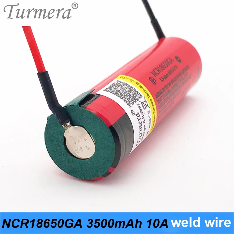 18650 батарея 3500 mah NCR18650GA сварочный провод 10a 3,6 V аккумулятор для Panasoniic e-аккумулятор для электровелосипеда использование turmera