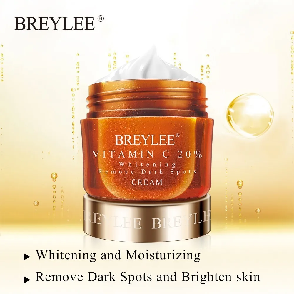 Крем для лица BREYLEE с витамином С отбеливающий крем 20% веснушек удаления темных